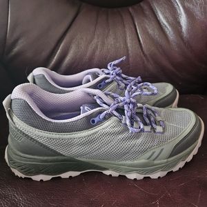 Purple and Gray tennis shoes